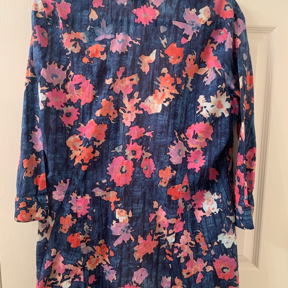 Nic+Zoe Floral Patterned Long Sleeve Dress - Picture 2 of 2